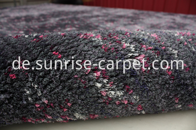 Floor carpet rug for home decoraion grey with rose color